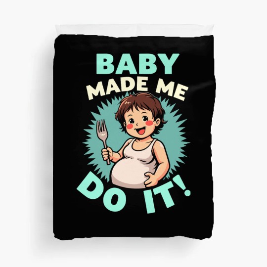 Pregnancy Cravings Funny Maternity Food Baby Bump Duvet Covers