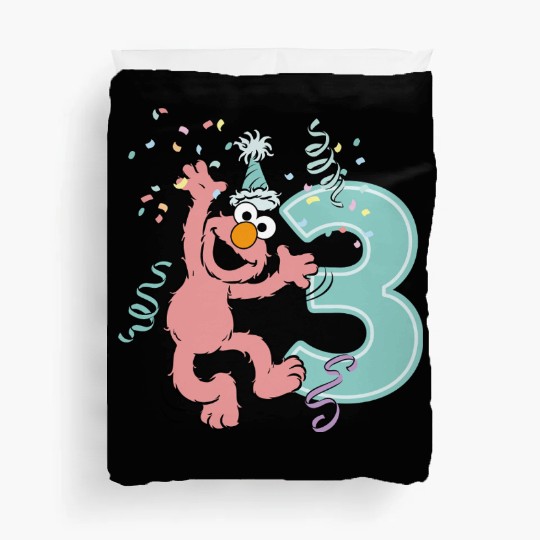 Sesame Street Birthday Design With Elmo 3 Years Duvet Covers