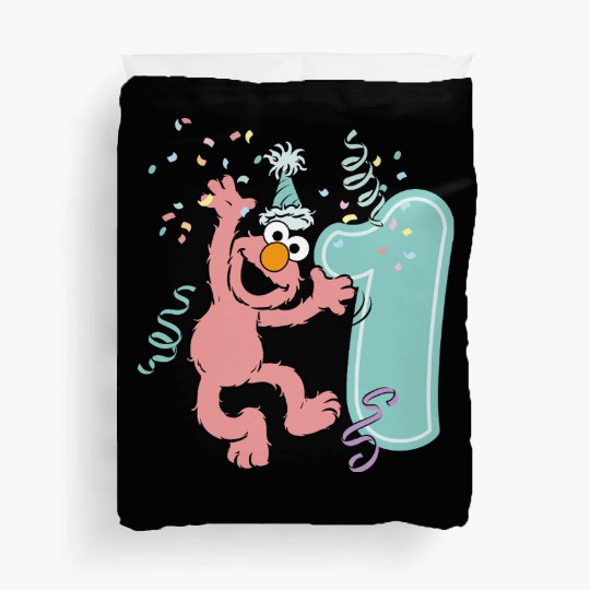 Sesame Street Birthday Design With Elmo One Year Duvet Covers