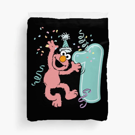 Sesame Street Birthday Design With Elmo One Year Duvet Covers