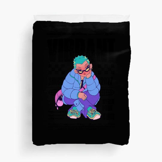 Electric Night: Cyberpunk Duvet Covers