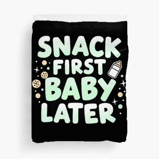 Pregnancy Cravings Funny Maternity Food Baby Bump Duvet Covers