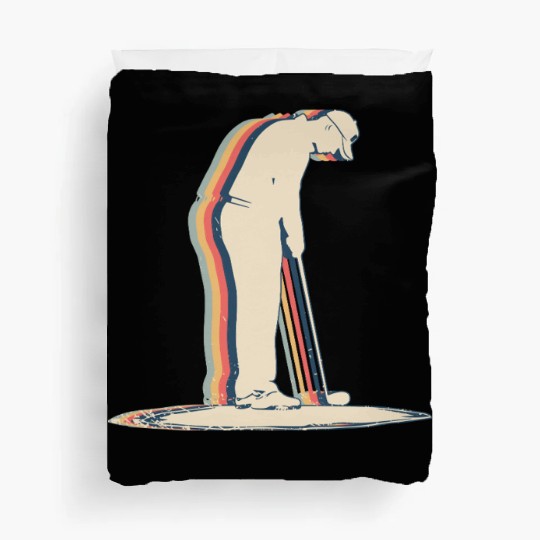 Mini Golf Golfer Golfing Miniature Golf Retro Duvet Covers