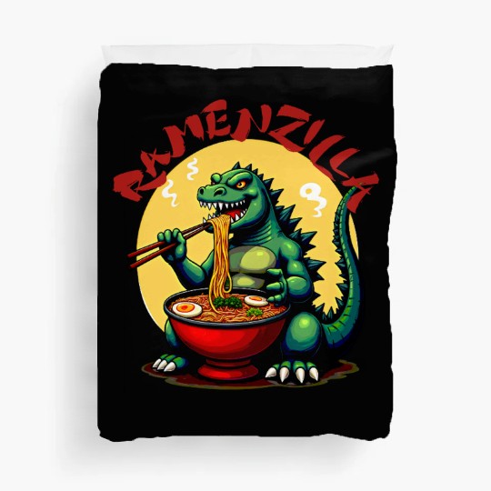 RamenZilla Ramen Noodle Loving Kaiju Monster Duvet Covers