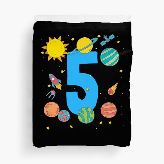 Birthday Space Themed Number Five Adventure Duvet Covers