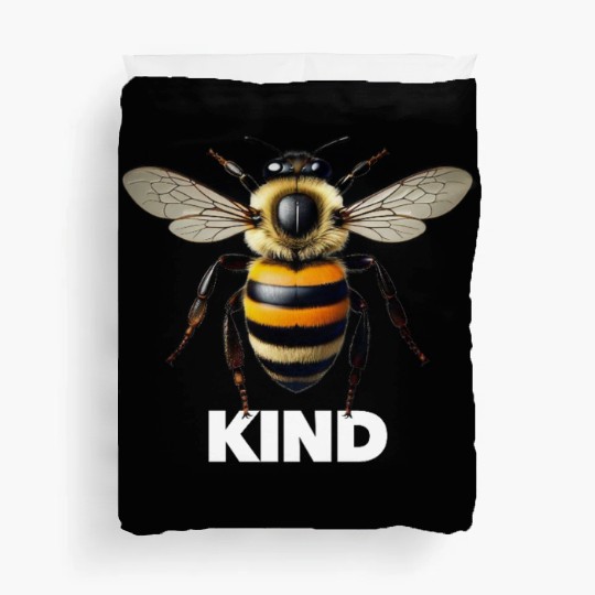 Bumble bee kind cute birthday present Duvet Covers