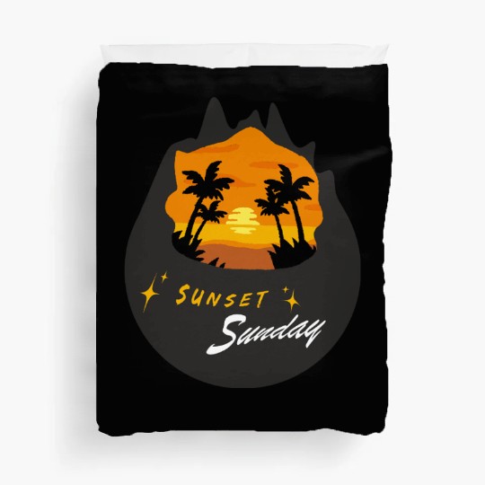 sunset sunday Duvet Covers