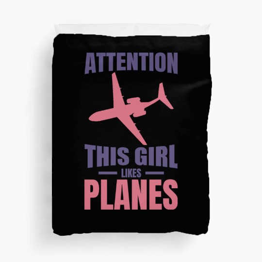 Plane Lover Girl Duvet Covers