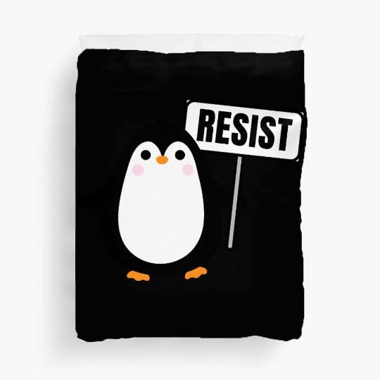 Penguins Against Tariff Funny Penguin No Tariff Duvet Covers