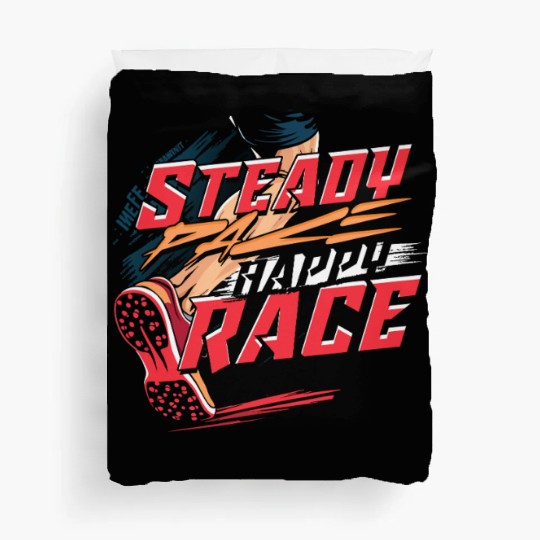Marathon Marathoner Steady Place Happy Race Duvet Covers
