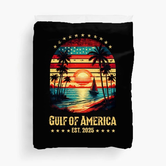 Retro Golf Of USA America Est 2025 American Flag Duvet Covers