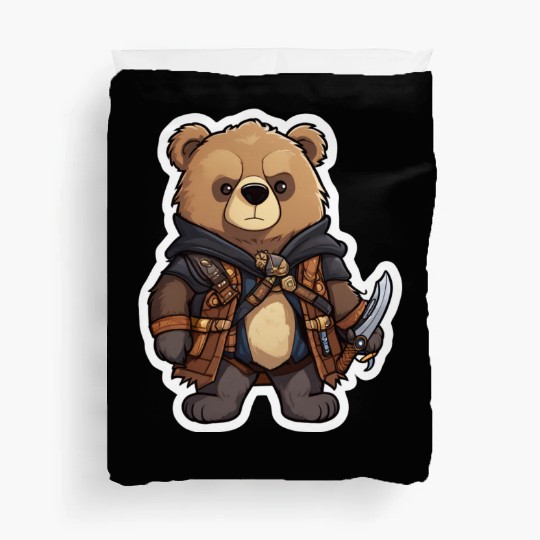 Assassin's bear | animal lovers Duvet Covers