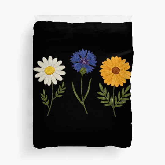 Wildflower Trio Daisy Cornflower Marigold Duvet Covers