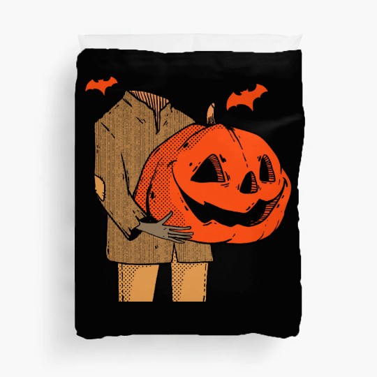 Scary Spooky Jack O Lantern Face Pumpkin Men Boys Duvet Covers