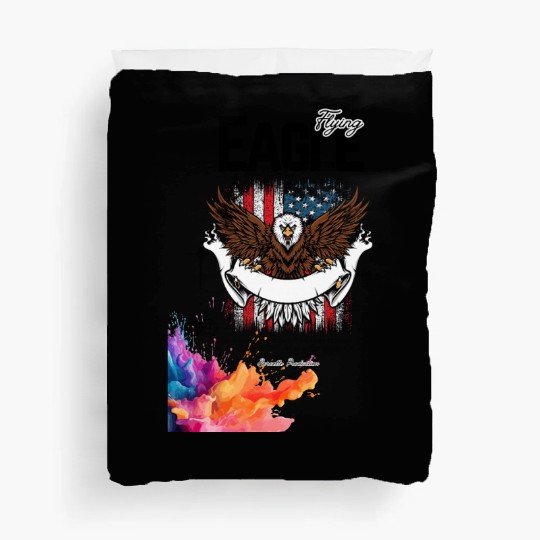 Eagle Full American Flag Bald Eagle Feather Style Duvet Covers