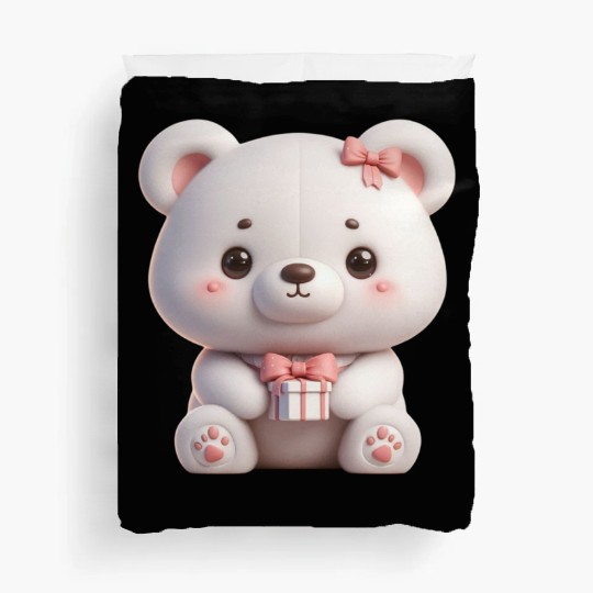 Sweet Teddy Bear and Gift Box Duvet Covers