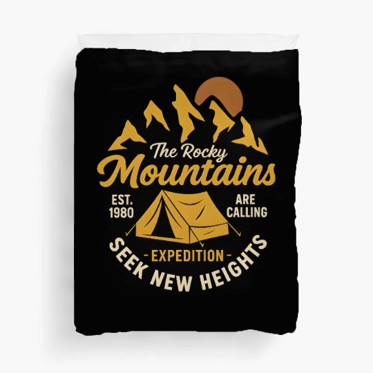 Outdoor Adventure Rocky Mountains Expedition Duvet Covers
