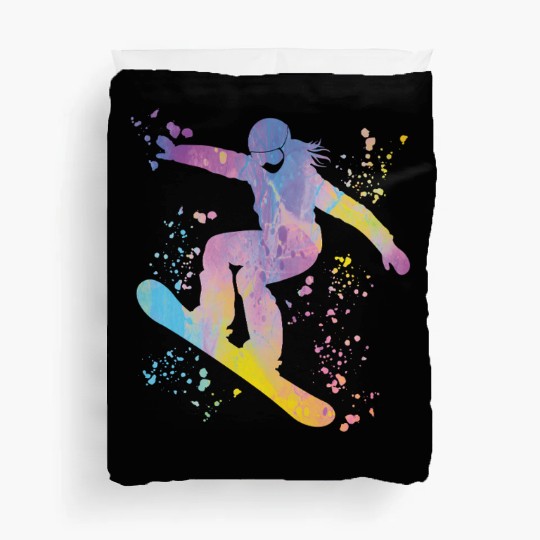 Snowboarder Snowboard Snowboarding Duvet Covers