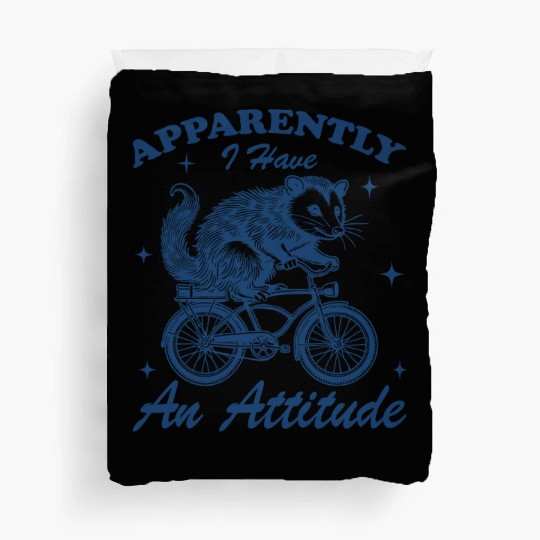 Funny Opossum Biking Duvet Covers