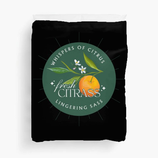 Elegant Citrus Branding Design Duvet Covers