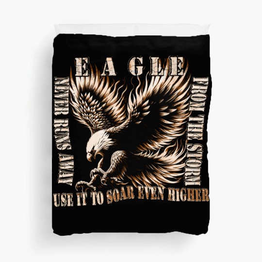 The eagle in the storm Duvet Covers