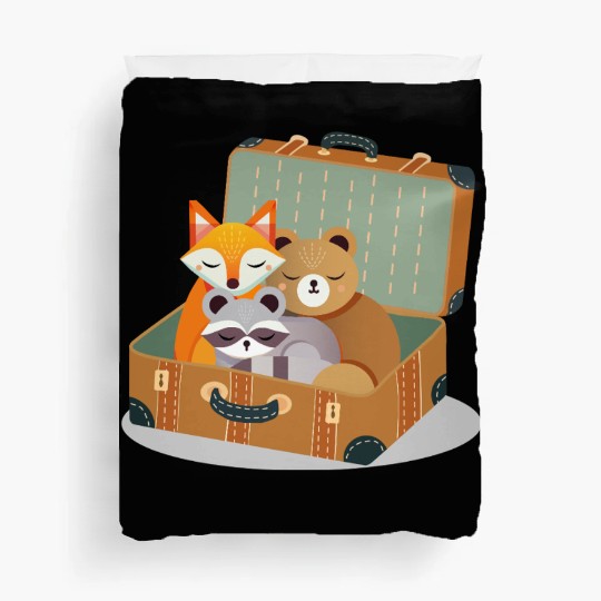 Animal Friends in a Suitcase-for Children's Hearts Duvet Covers