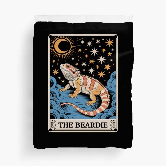 The Beardie Tarot Card Pogona Reptile Lover Duvet Covers