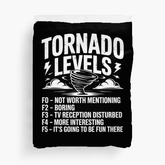 Tornado Levels Meteorology Storm Chasing Duvet Covers