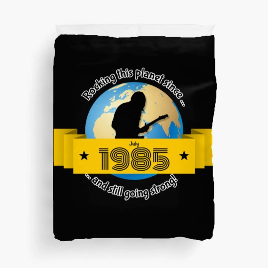 40th birthday Rocking this planet since 07/1985 Duvet Covers