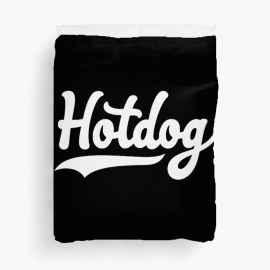 Hotdog Love in black and white look Duvet Covers