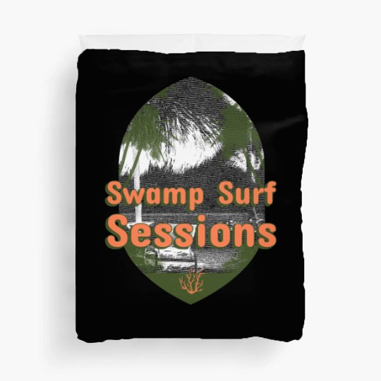 Swamp Surf Sessions surfing Duvet Covers