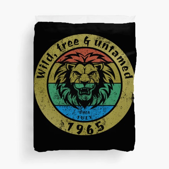 60th birthday Wild, free & untamed since 08/1965 Duvet Covers