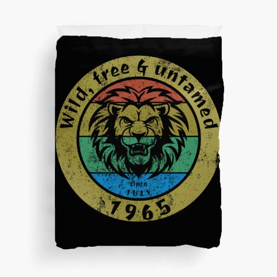 60th birthday Wild, free & untamed since 08/1965 Duvet Covers