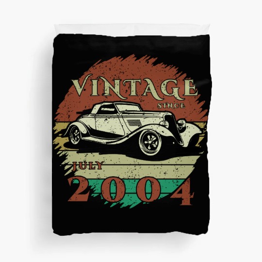 21st birthday Classic Car - Vintage since 07/2004 Duvet Covers