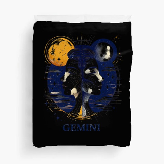 Zodiac Card Gemini Duvet Covers