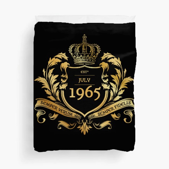 60th birthday Semper Verum - Established 08/1965 Duvet Covers