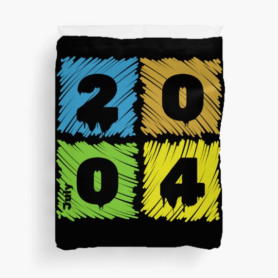 21st birthday Colorful Patches since 07/2004 Duvet Covers