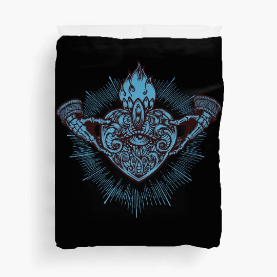 Sacred Heart Claddagh Symbol - Lowbrow Duvet Covers