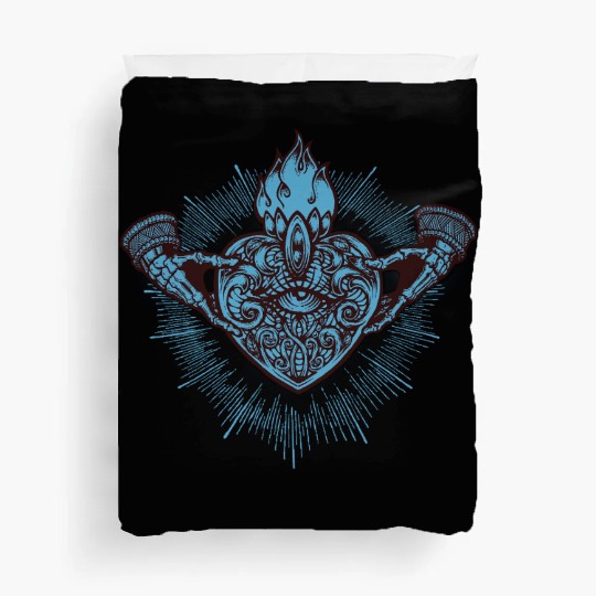 Sacred Heart Claddagh Symbol - Lowbrow Duvet Covers