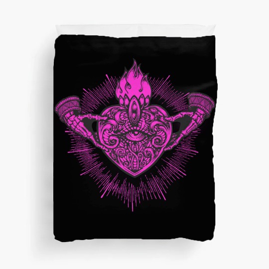 Sacred Heart Claddagh Symbol Pink Duvet Covers