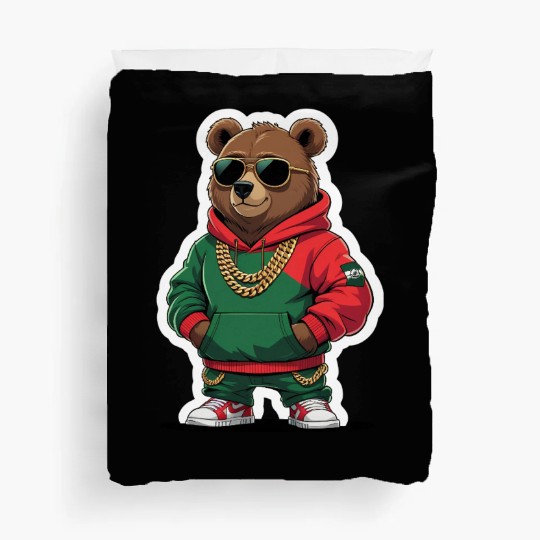 Hip-Hop Bear Swag - Urban Cartoon Character Duvet Covers
