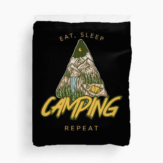 Eat Sleep CAMPING Repeat – Mountain Duvet Covers