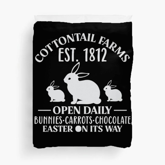 Cottontail Farm Est 1812 Open Daily Bunnies Easter Duvet Covers