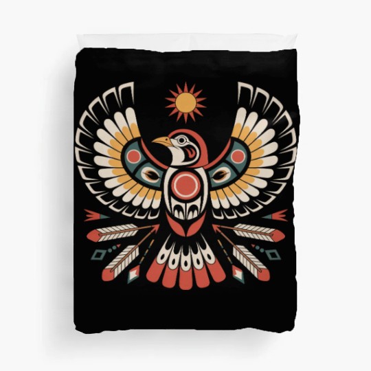 Sparrow Indigenous Indian Tribal Art Native Duvet Covers