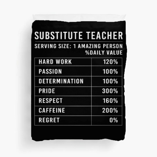 Substitute Teacher School Day Duvet Covers