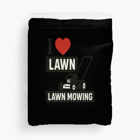 i love lawn, lawn mowing Duvet Covers
