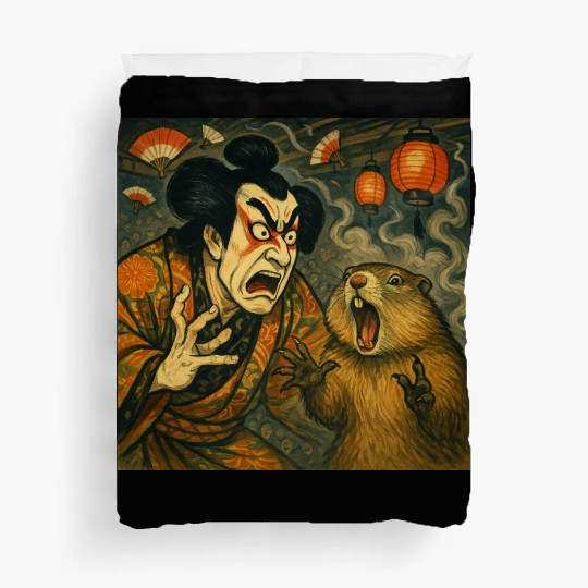 Kabuki Showdown – The Ultimate Scream-Off Duvet Covers