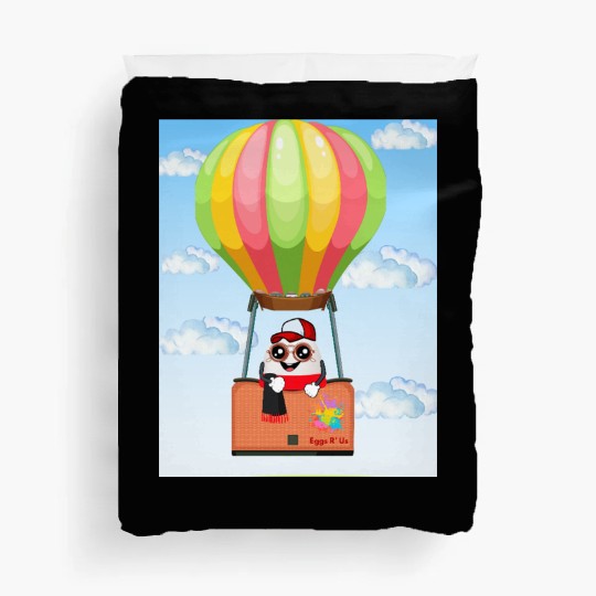 Eggs R Us (Egsy in Hot Air Balloon) Duvet Covers