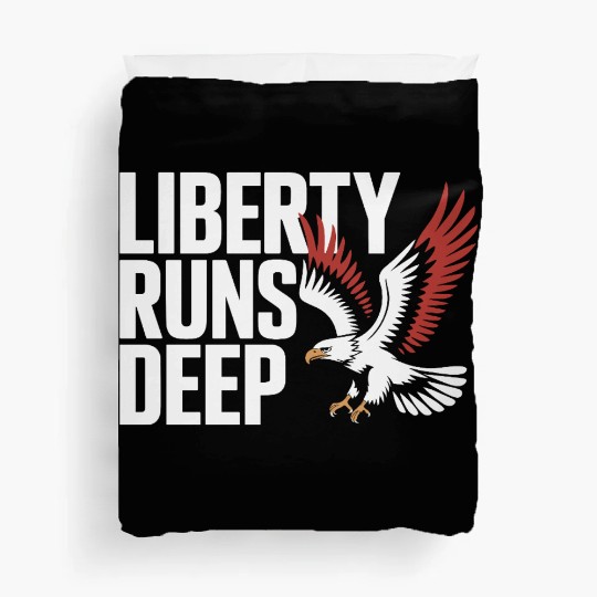 Bold Liberty Runs Deep Eagle Duvet Covers