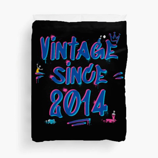Vintage Since 2014 Hip-Hop Graffiti Glitch 11th Duvet Covers